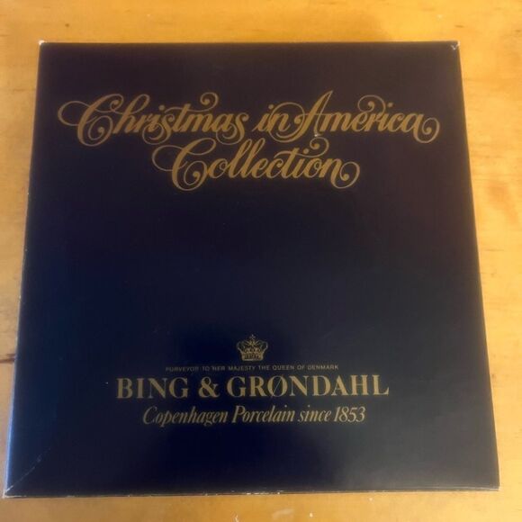 VTG "CHRISTMAS EVE AT THE WHITE HOUSE" PLATE BING & GRONDAHL 1987 DENMARK N/R - Picture 2 of 4